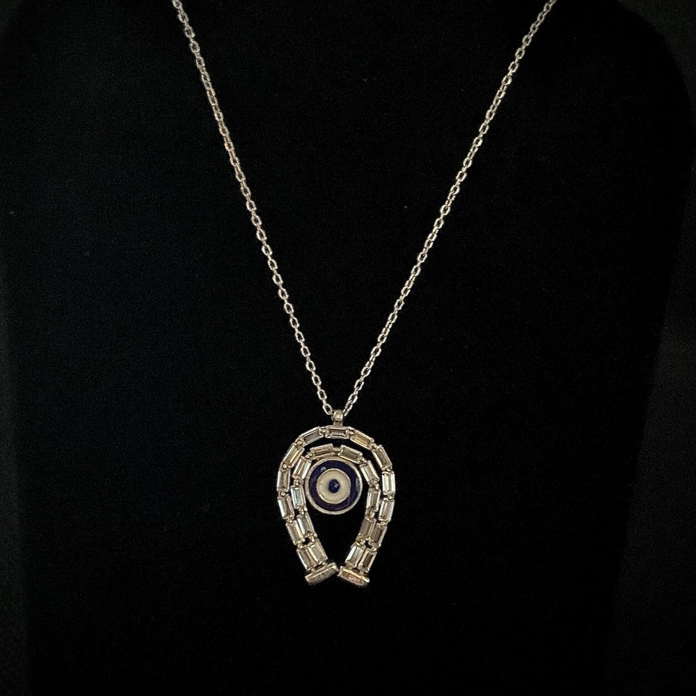 Horse Shoe Evil Eye Necklace Charm